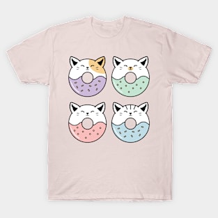 Kawaii Cats Donut Shaped T-Shirt